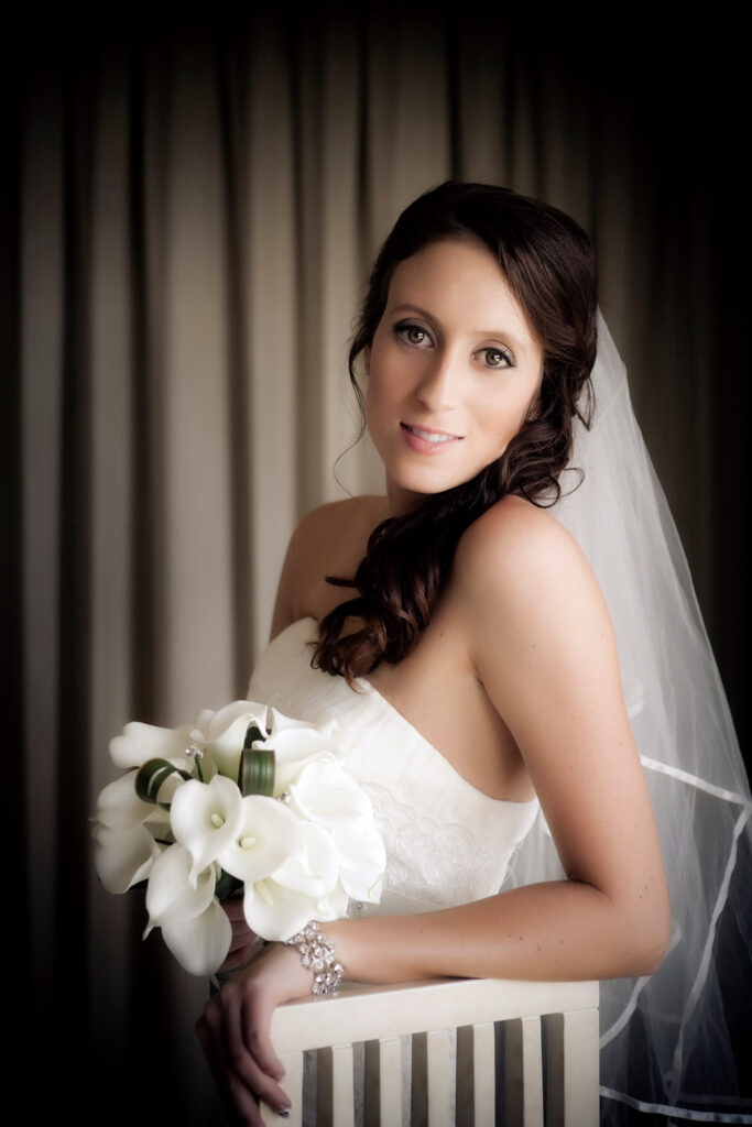 to show beautiful timeless portrait of bride on wedding day