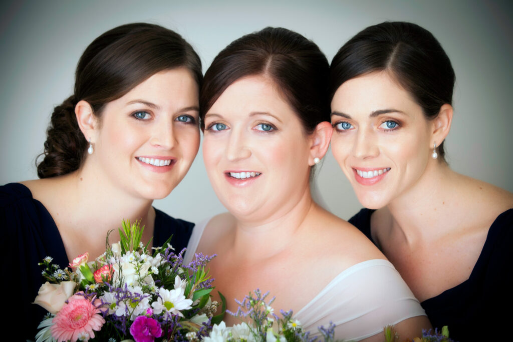 timeless image of bridesmaids before a wedding