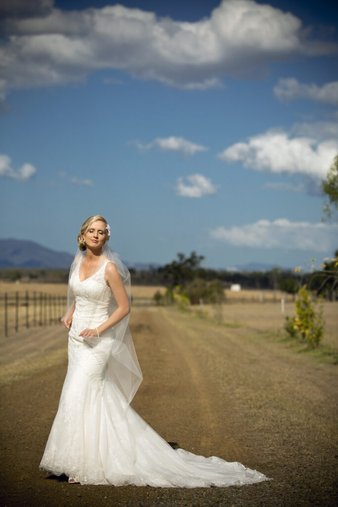 detail shot of bride on her wedding day