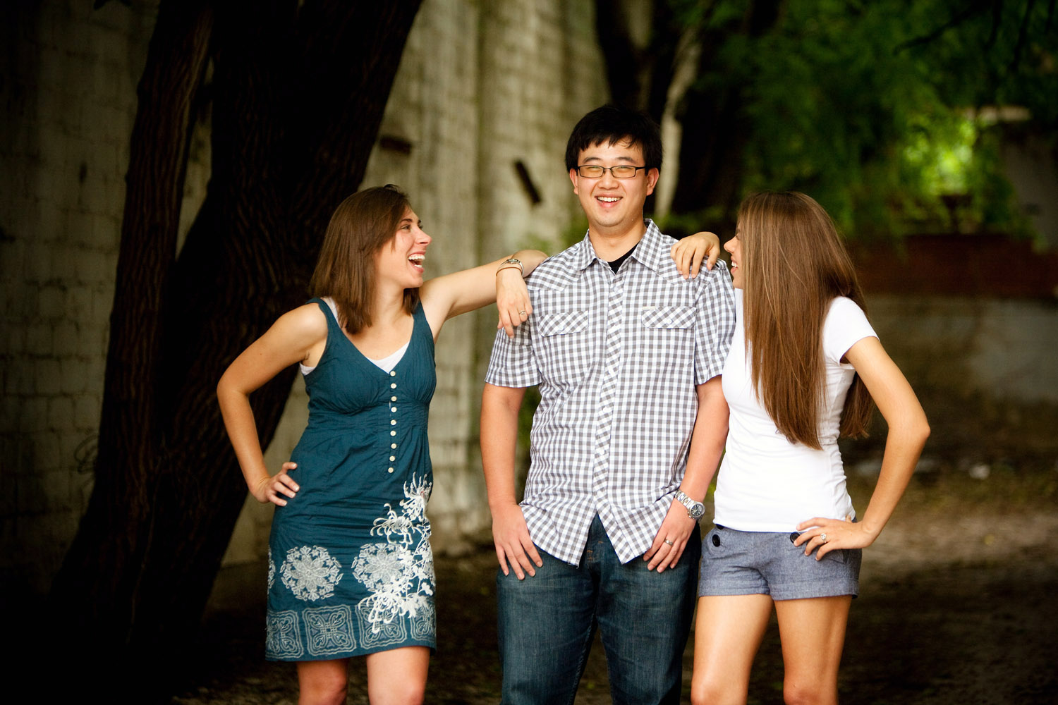 a family of siblings together