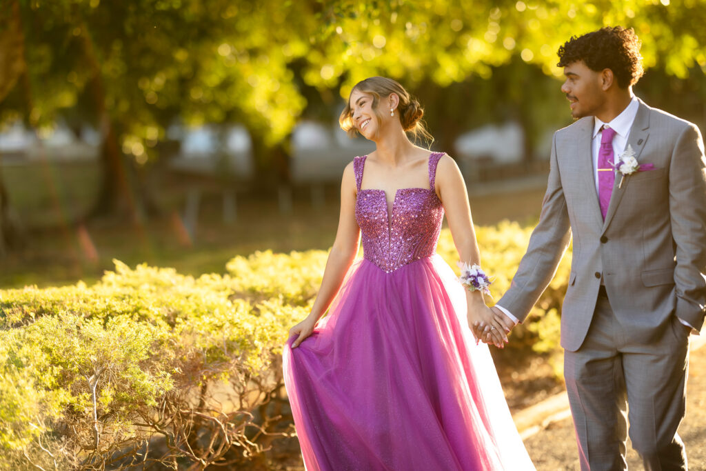 senior formal graduates at Rockhampton gardens